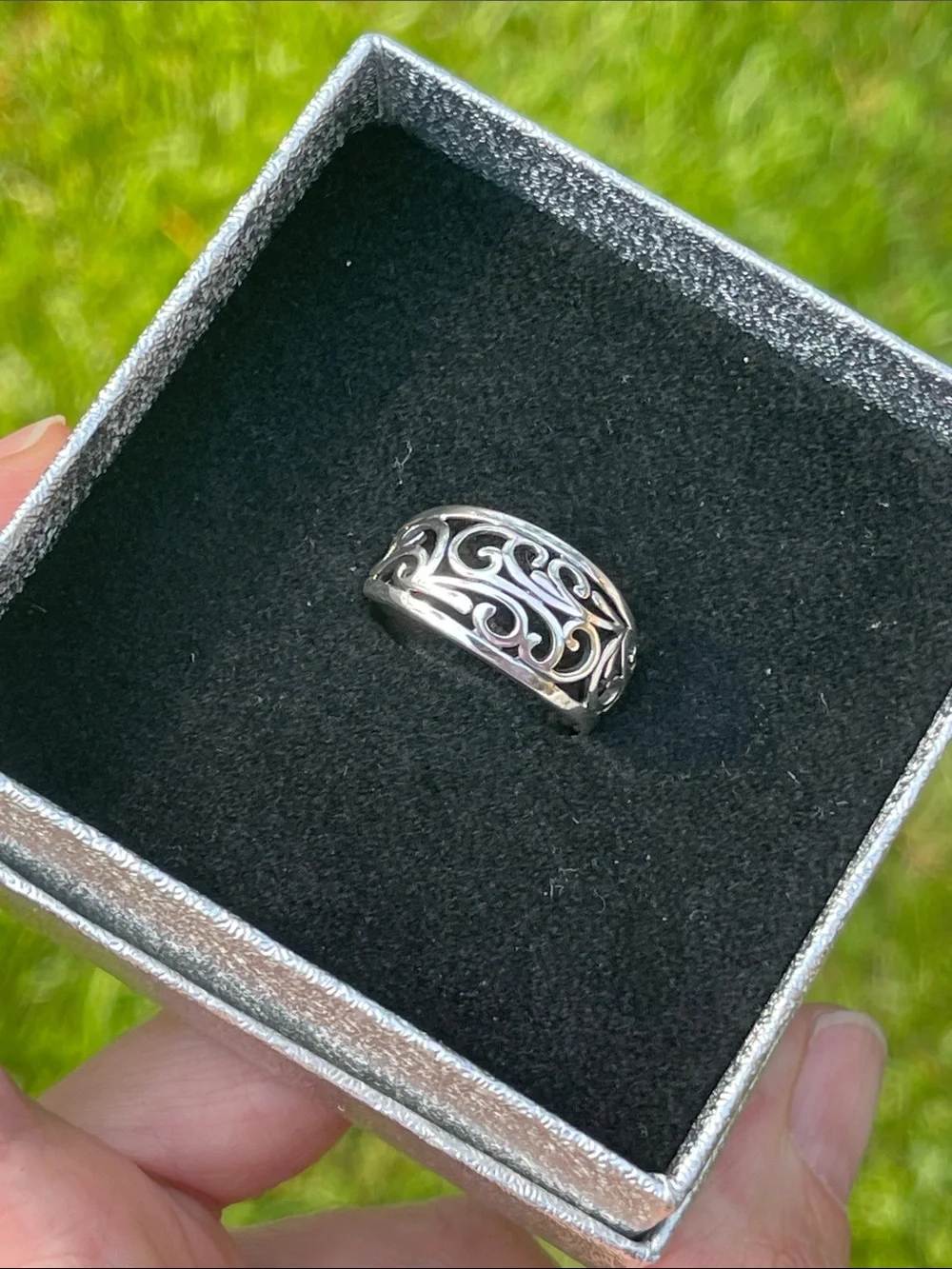 Premier Designs “Cellini” Sterling Silver Filigree Ring Approx Size 8